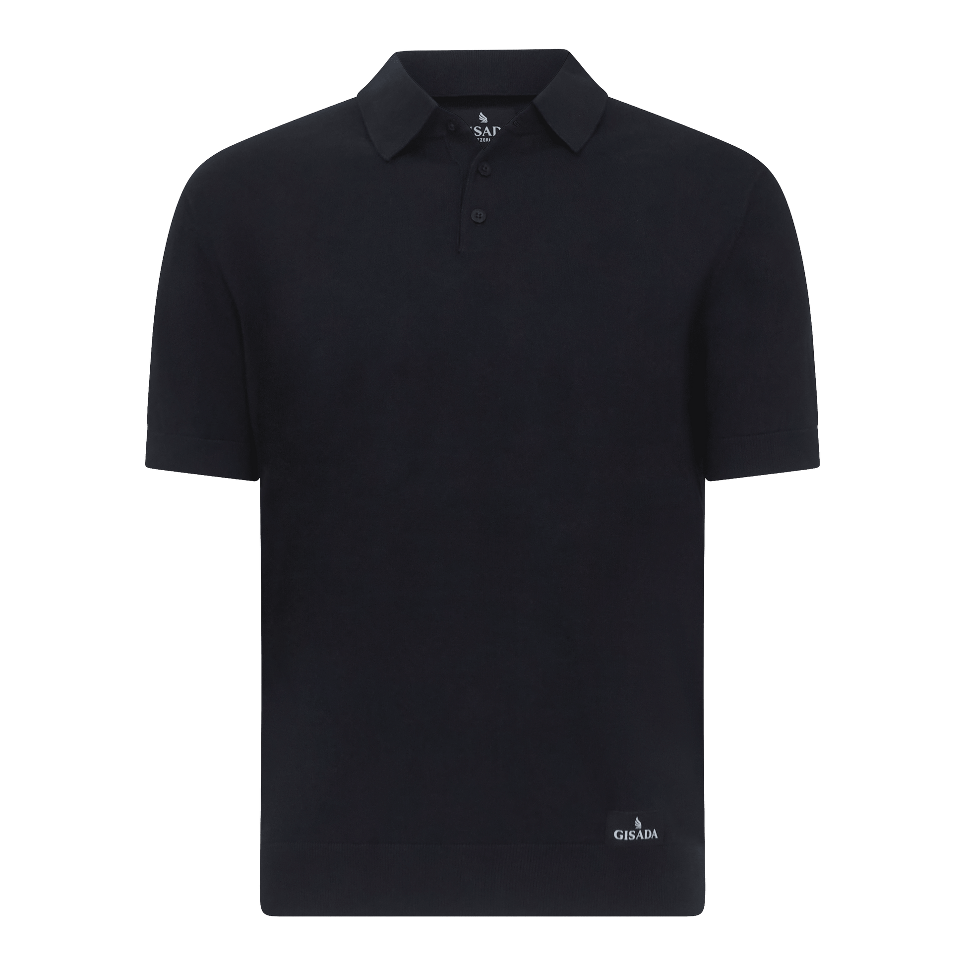Regular Fit Premium Cotton Knit Polo with Patch Label - Gisada.com