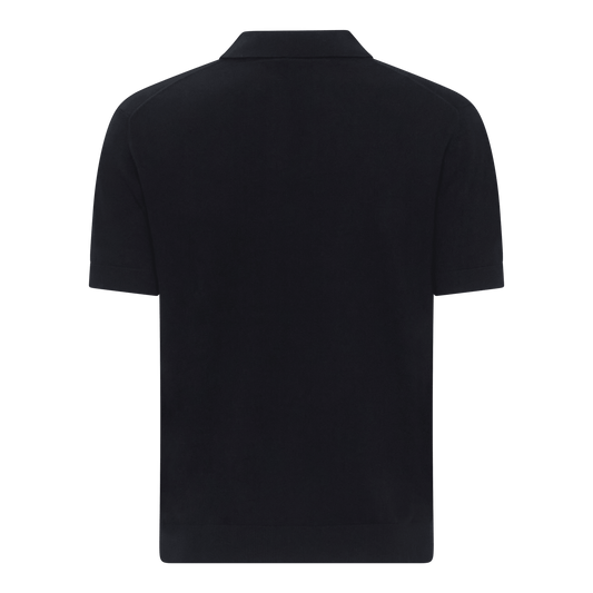 Regular Fit Premium Cotton Knit Polo with Patch Label - Gisada.com