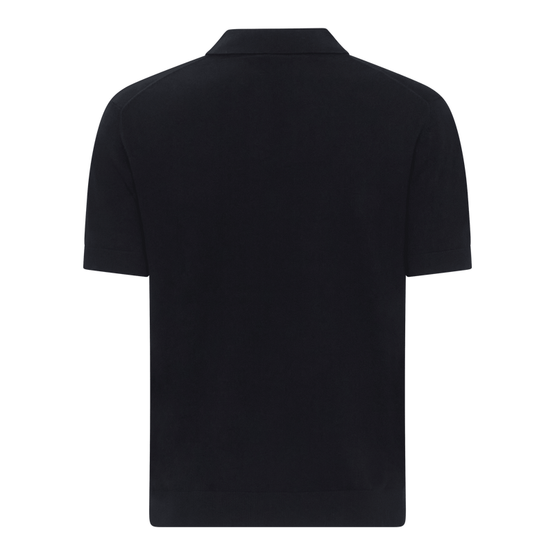 Regular Fit Premium Cotton Knit Polo with Patch Label