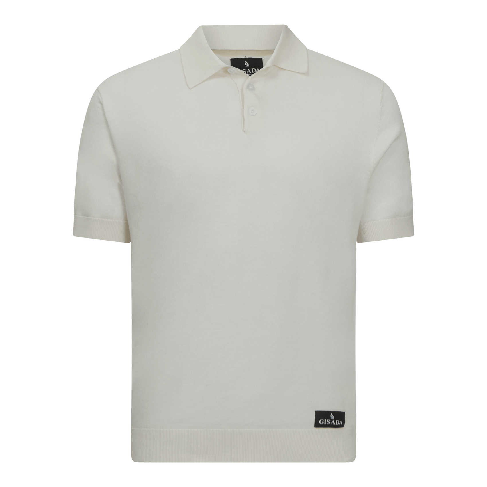 Regular Fit Premium Cotton Knit Polo with Patch Label - Gisada.com