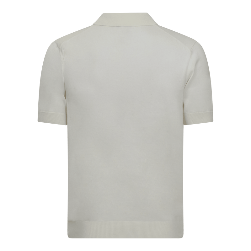 Regular Fit Premium Baumwoll-Strick-Polo mit Patch-Label