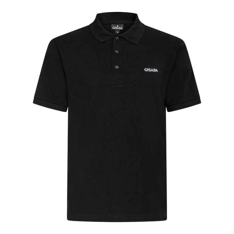 Regular Fit Short Sleeves Polo in Luxe Interlock Piquet with Embroidery Gisada Logo - Gisada.com