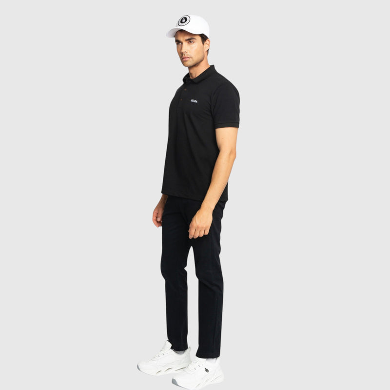 Regular Fit Short Sleeves Polo in Luxe Interlock Piquet with Embroidery Gisada Logo - Gisada.com