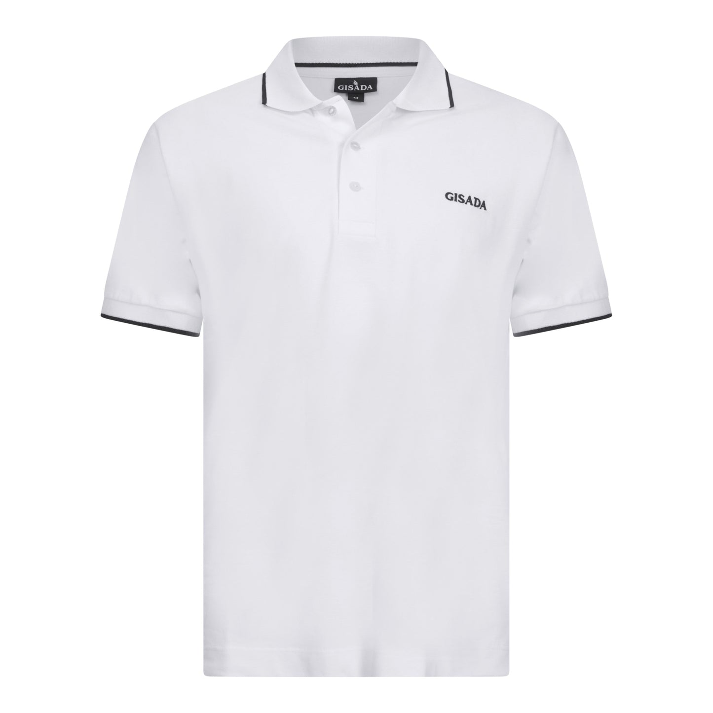 Regular Fit Short Sleeves Polo in Premium Cotton with Contrast - Gisada.com