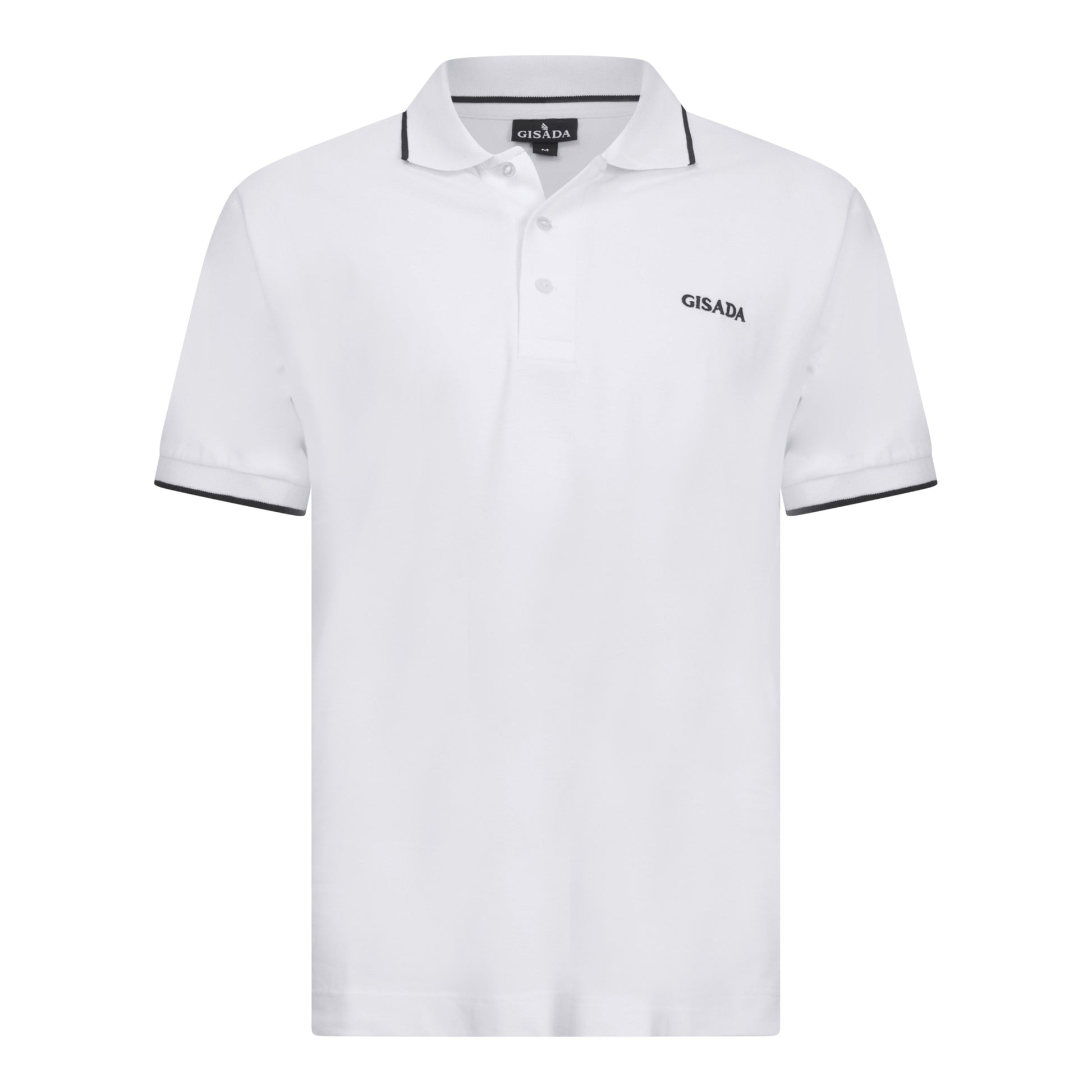 Regular Fit Short Sleeves Polo in Premium Cotton with Contrast - Gisada.com