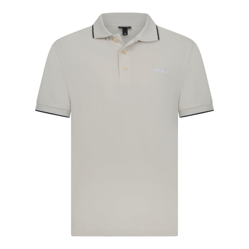 Regular Fit Short Sleeves Polo in Premium Cotton with Contrast - Gisada.com