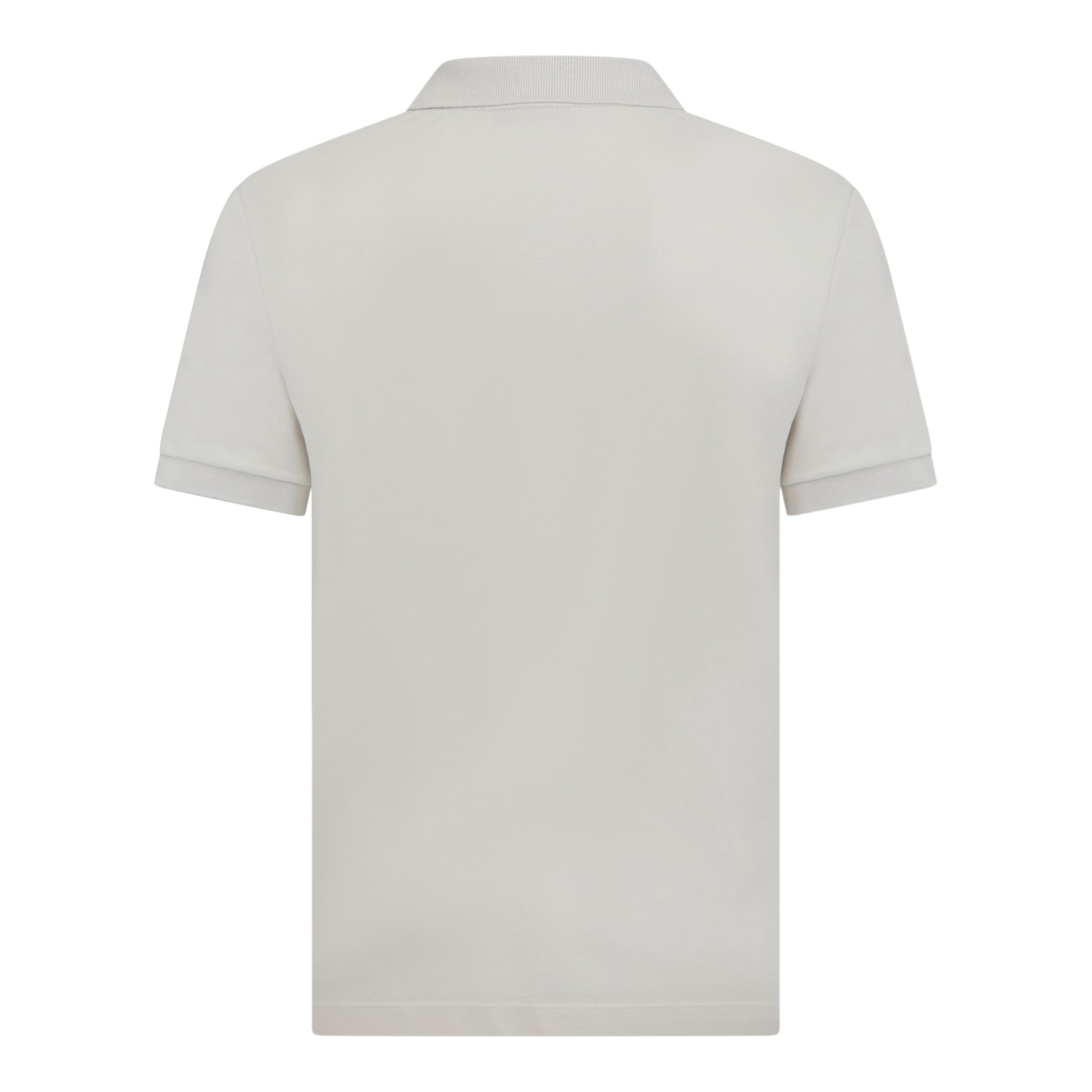 Regular Fit Short Sleeves Polo in Premium Cotton with Rubber Logo - Gisada.com