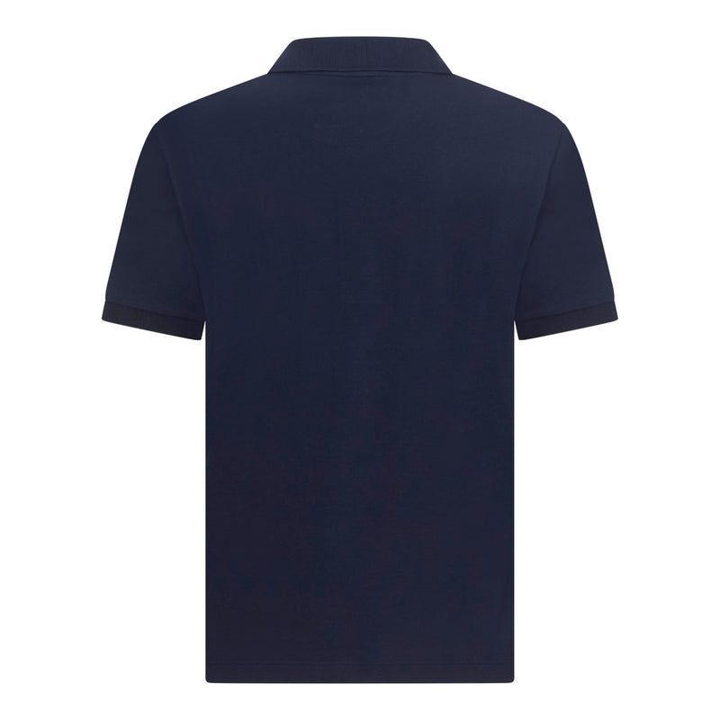 Regular Fit Short Sleeves Polo in Premium Cotton with Rubber Logo
