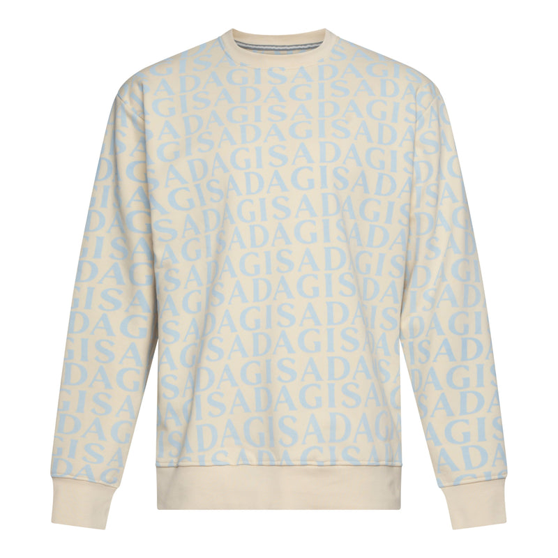 Regular Fit Sweatshirt in Midweight Cotton with Allover Print - Gisada.com