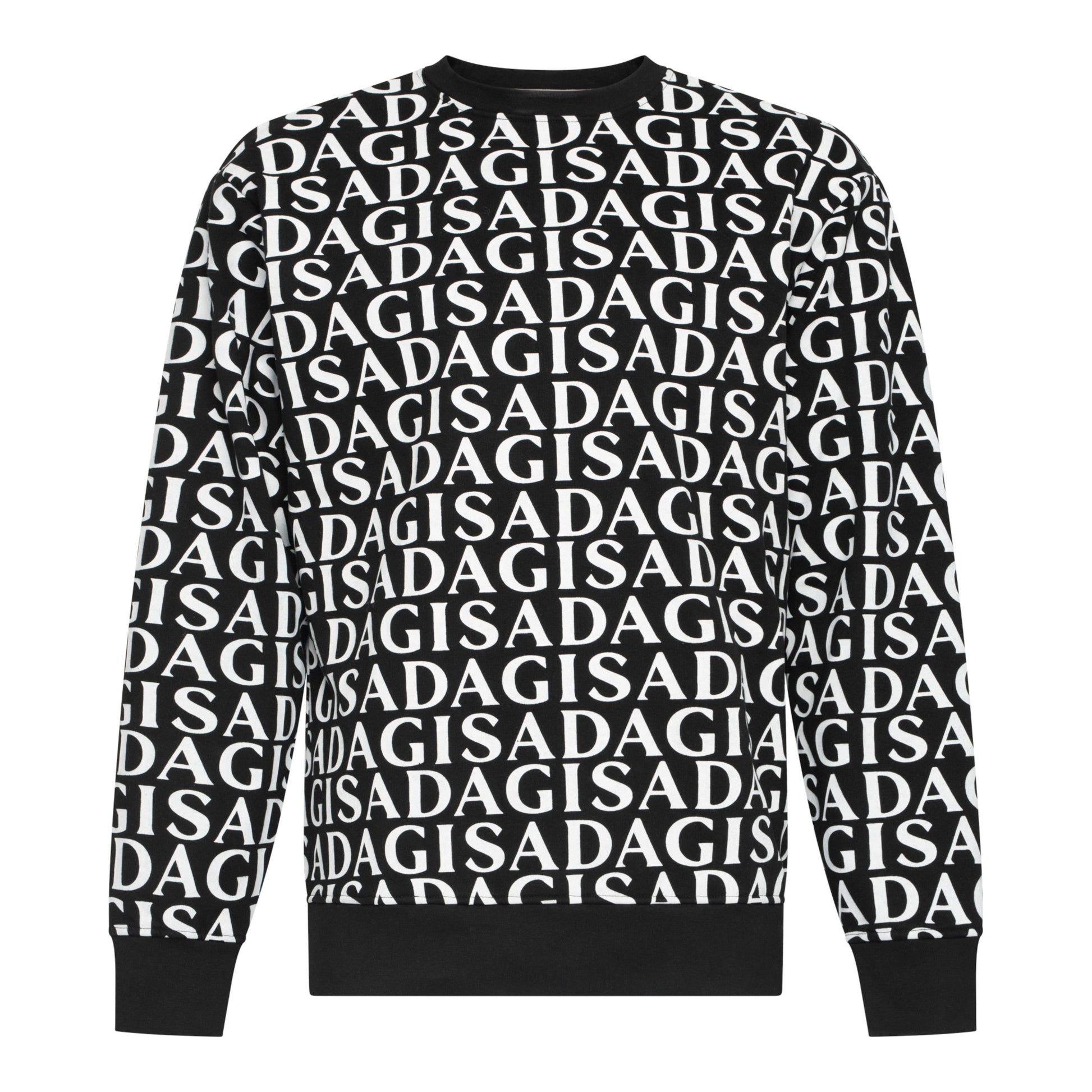 Regular Fit Sweatshirt in Midweight Cotton with Allover Print - Gisada.com