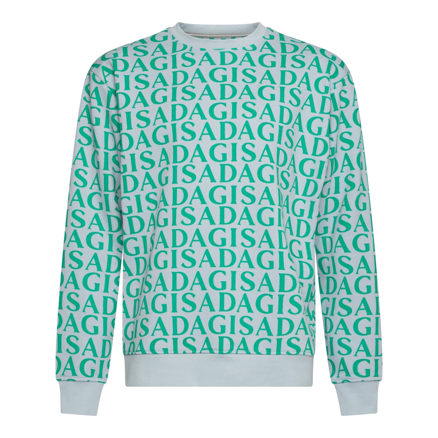 Regular Fit Sweatshirt in Midweight Cotton with Allover Print - Gisada.com