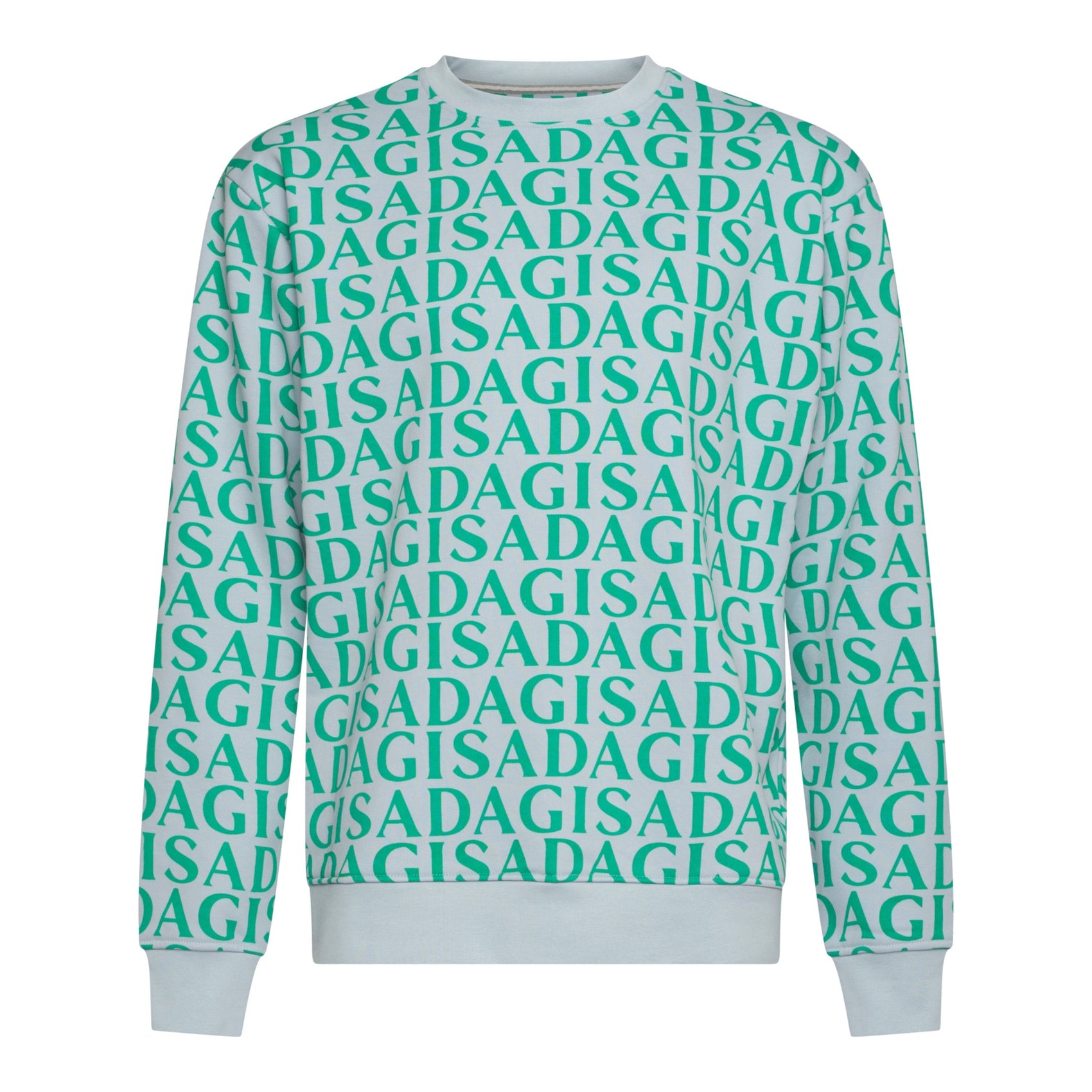 Regular Fit Sweatshirt in Midweight Cotton with Allover Print - Gisada.com