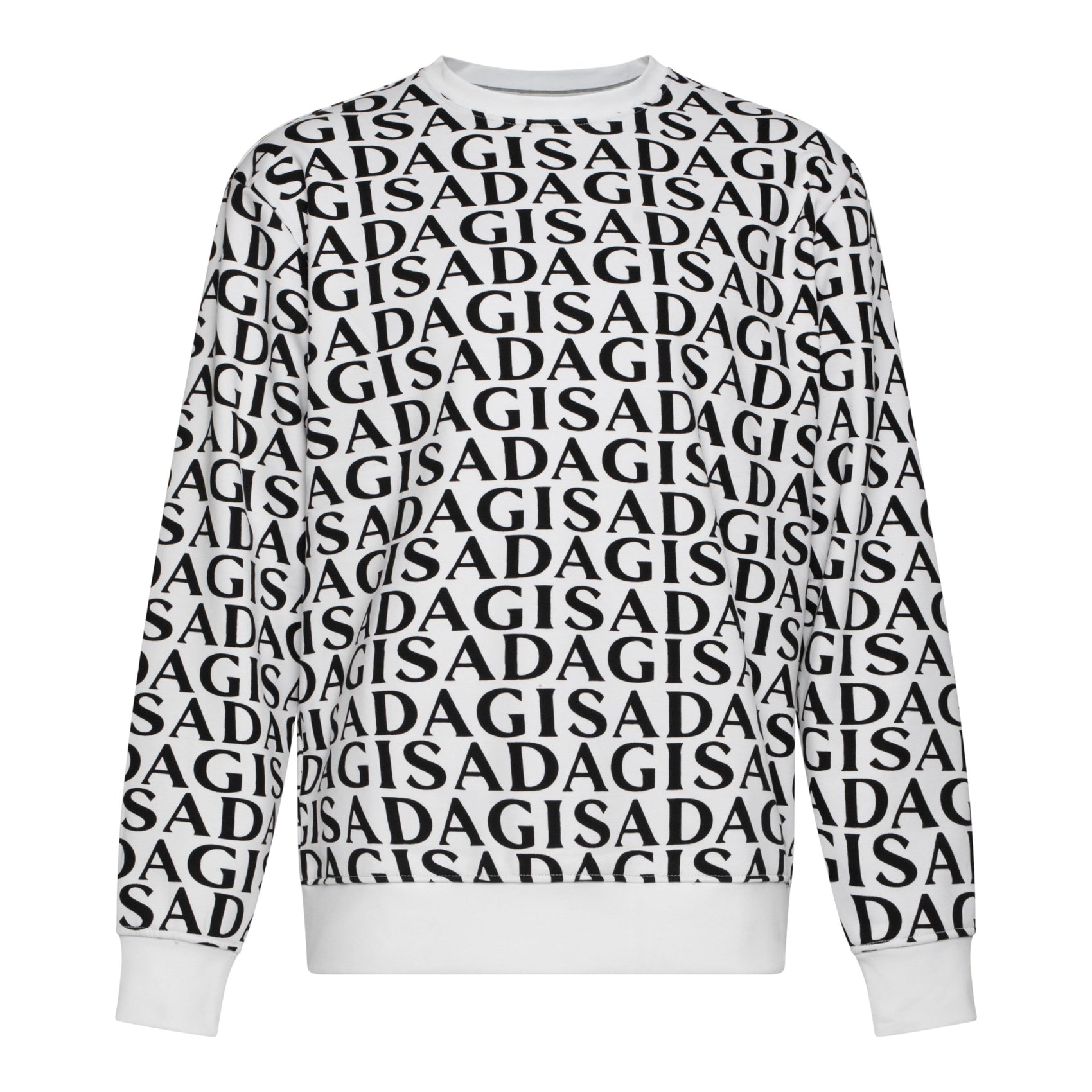 Regular Fit Sweatshirt in Midweight Cotton with Allover Print - Gisada.com