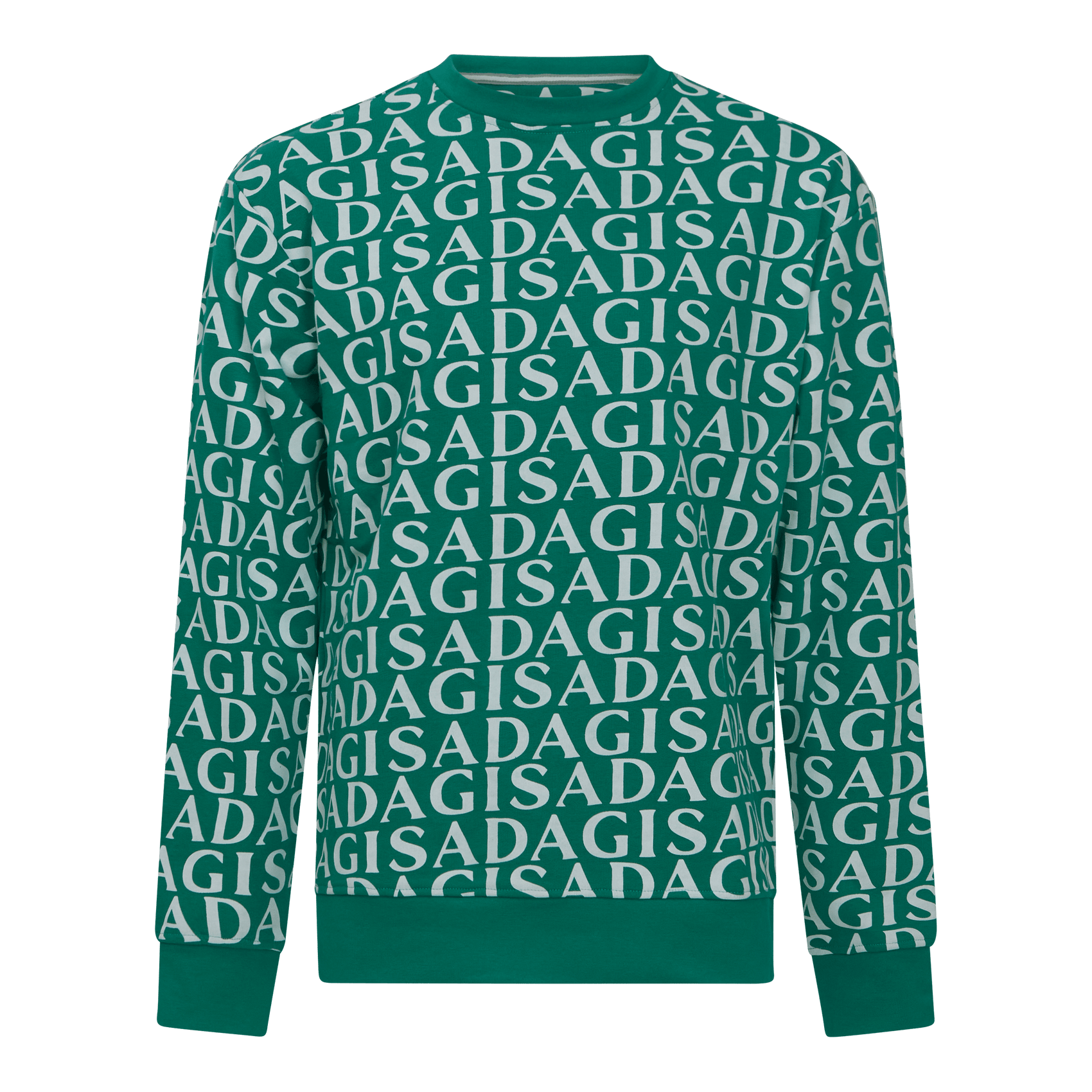 Regular Fit Sweatshirt in Midweight Cotton with Allover Print - Gisada.com