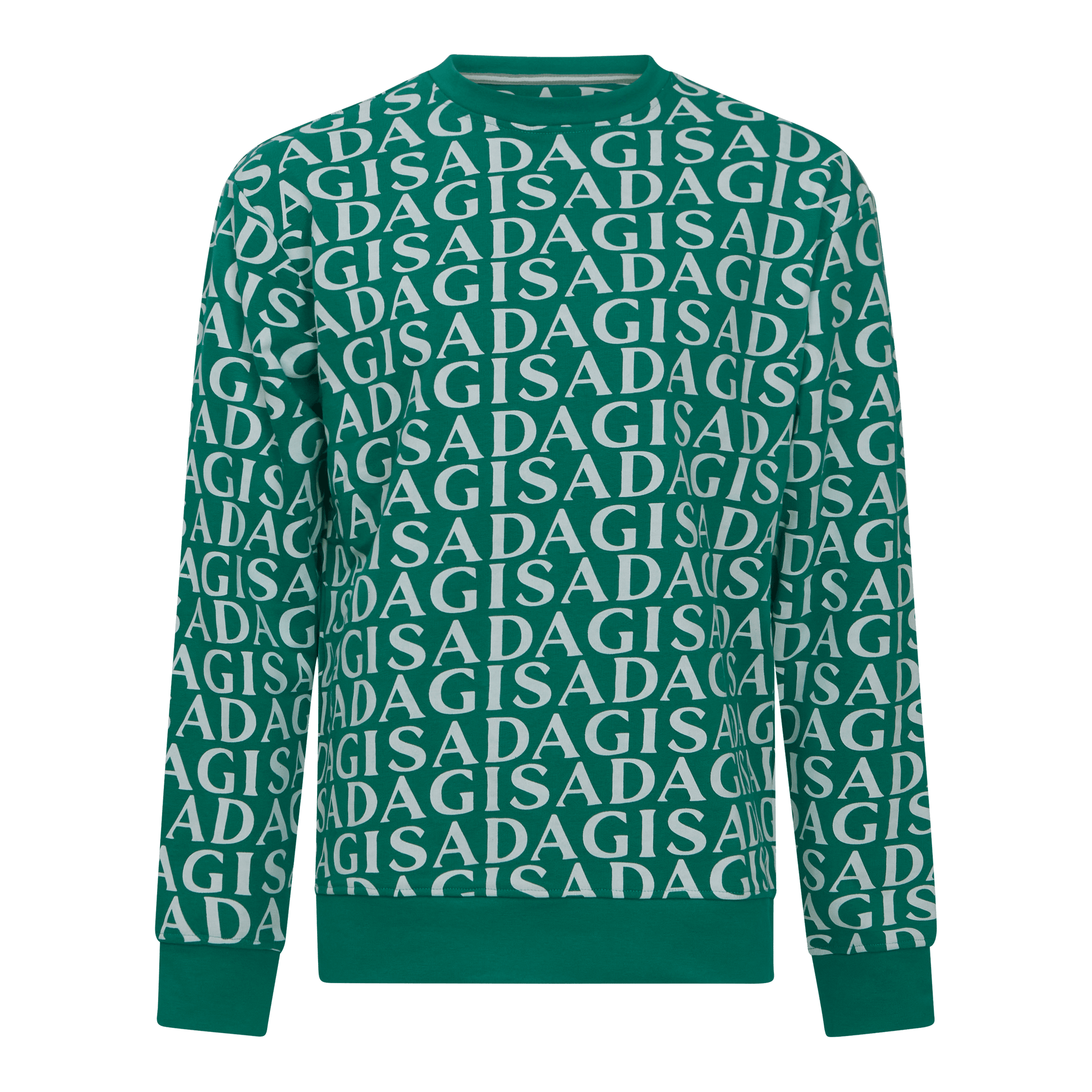 Regular Fit Sweatshirt in Midweight Cotton with Allover Print - Gisada.com