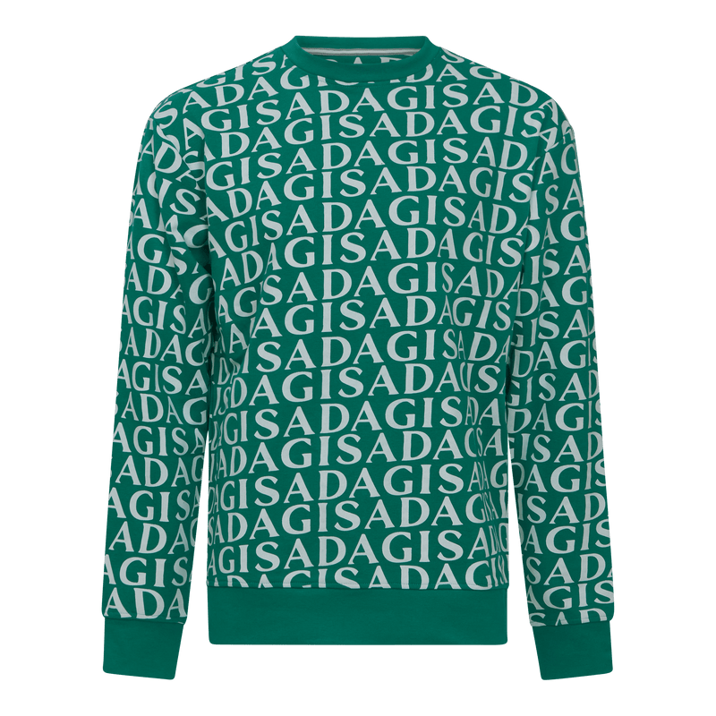 Regular Fit Sweatshirt in Midweight Cotton with Allover Print - Gisada.com