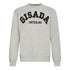 Regular Fit Sweatshirt in Midweight Cotton with Flock Print - Gisada.com