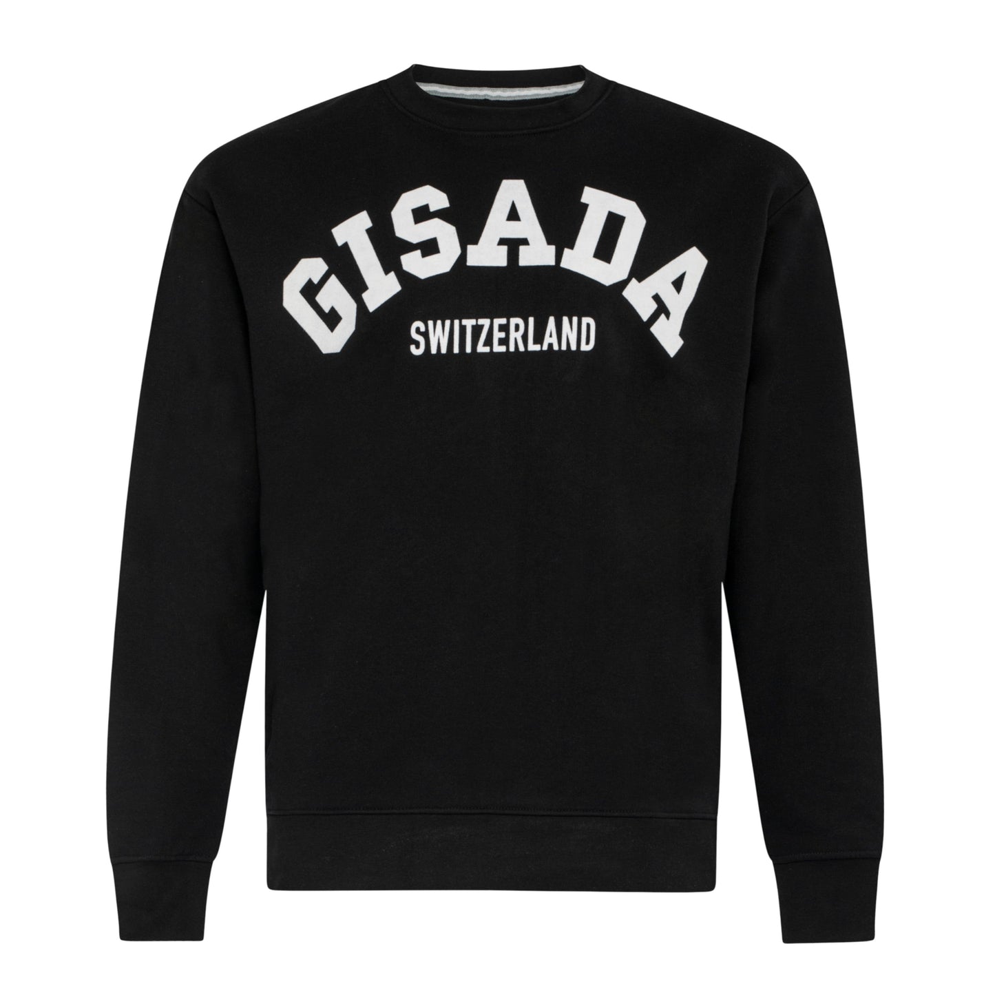 Regular Fit Sweatshirt in Midweight Cotton with Flock Print - Gisada.com