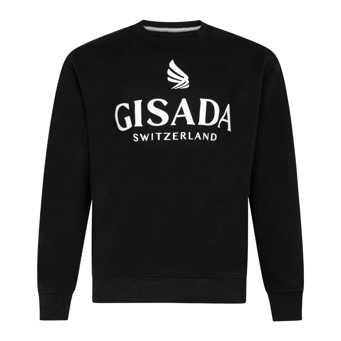 Regular Fit Sweatshirt in Midweight Cotton with Logo Puff Print - Gisada.com