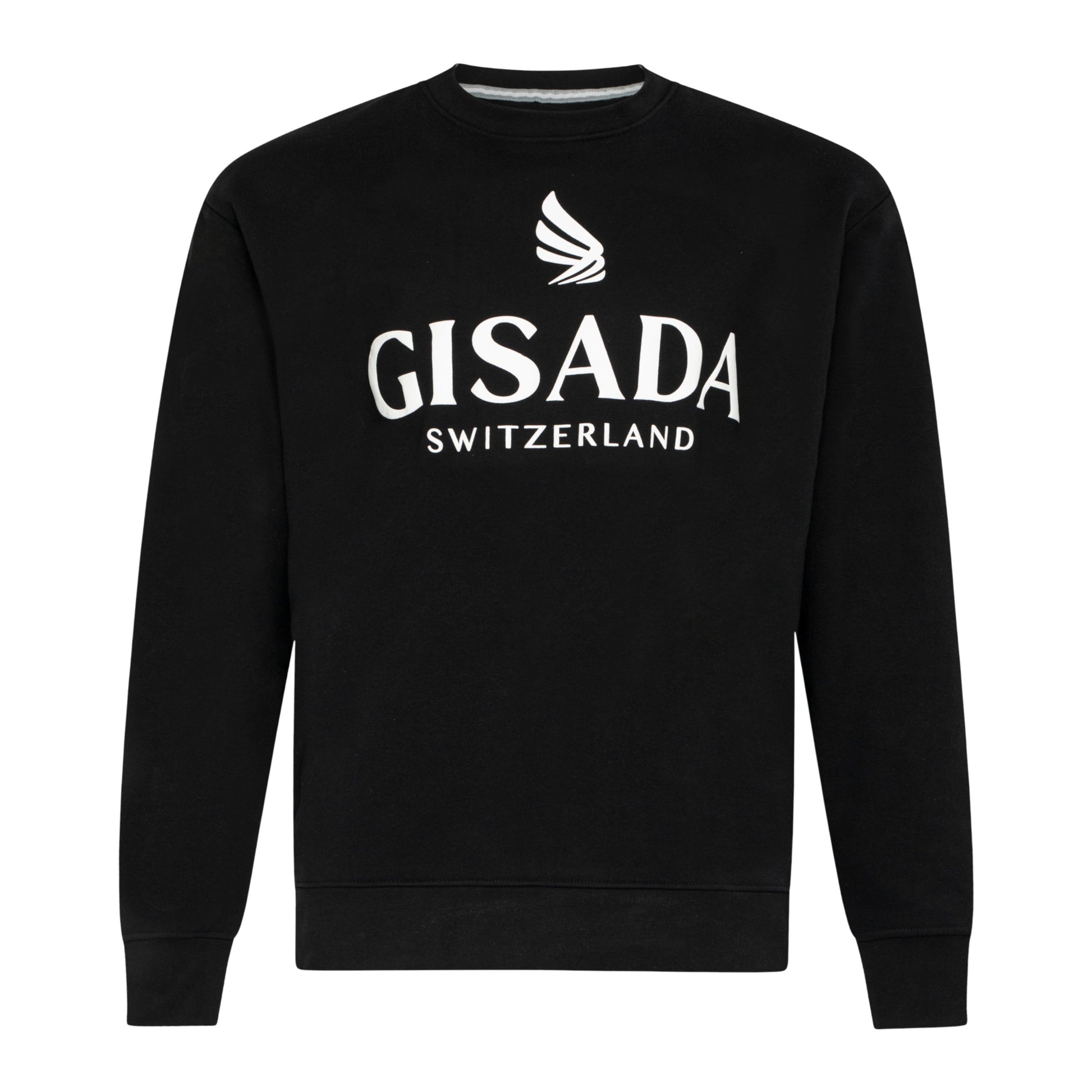 Regular Fit Sweatshirt in Midweight Cotton with Logo Puff Print - Gisada.com