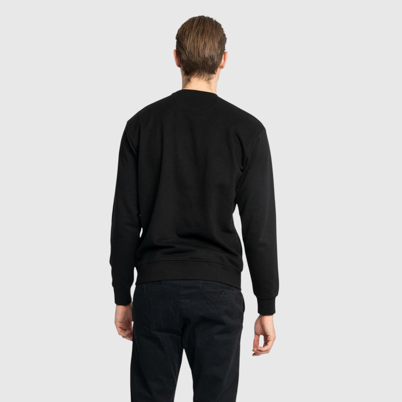 Regular Fit Sweatshirt in Midweight Cotton with Logo Puff Print - Gisada.com