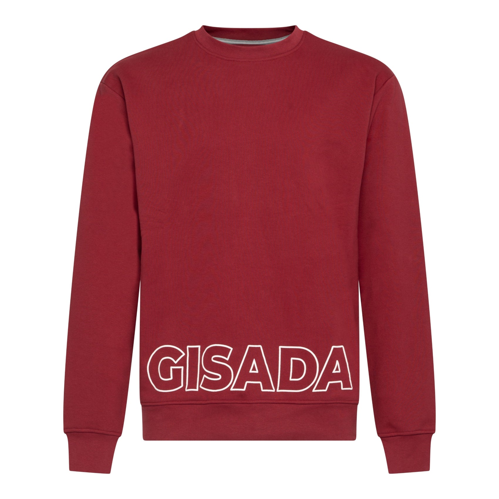 Regular Fit Sweatshirt in Midweight Cotton with Puff Print - Gisada.com