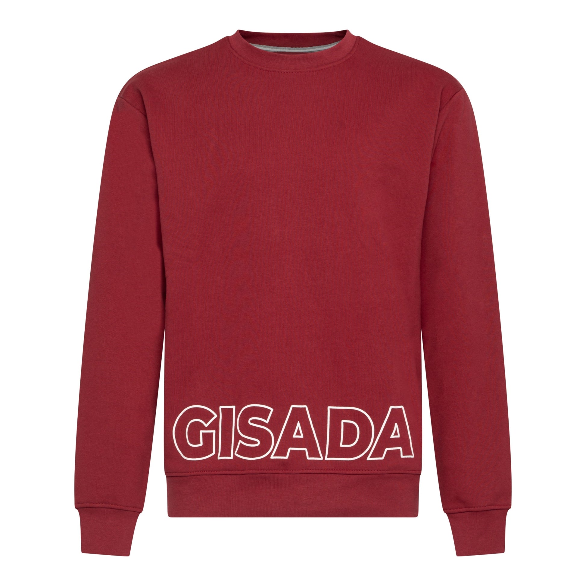 Regular Fit Sweatshirt in Midweight Cotton with Puff Print - Gisada.com
