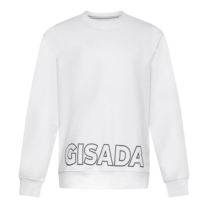 Regular Fit Sweatshirt in Midweight Cotton with Puff Print - Gisada.com
