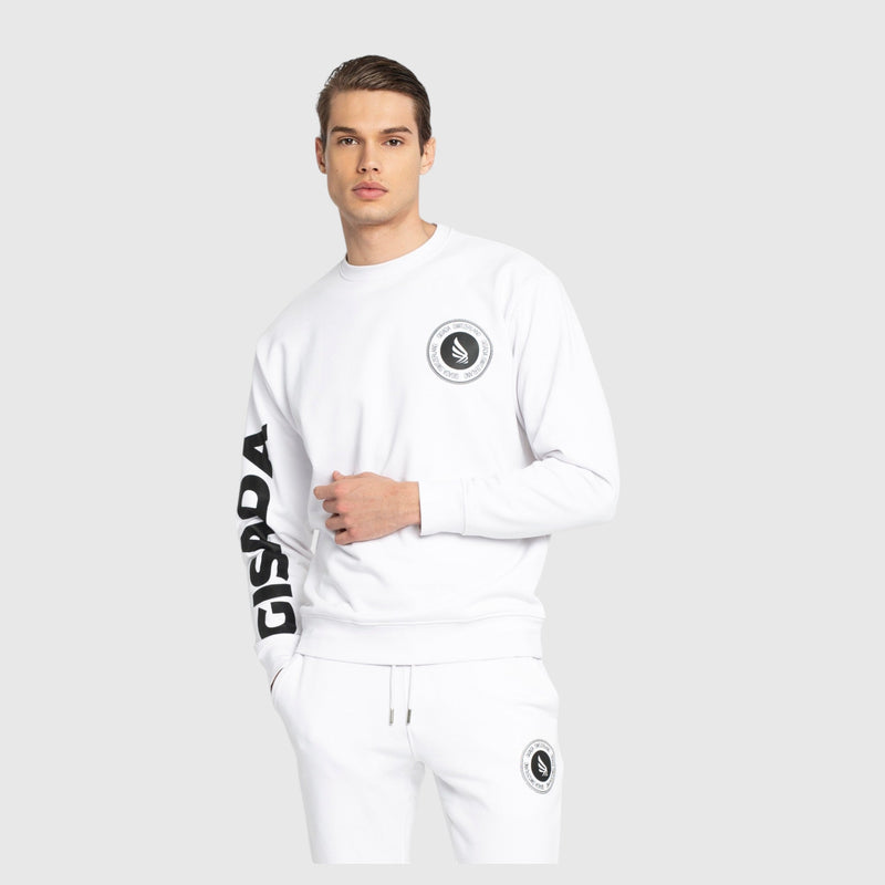 Regular Fit Sweatshirt in Midweight Cotton with Silicon Print - Gisada.com