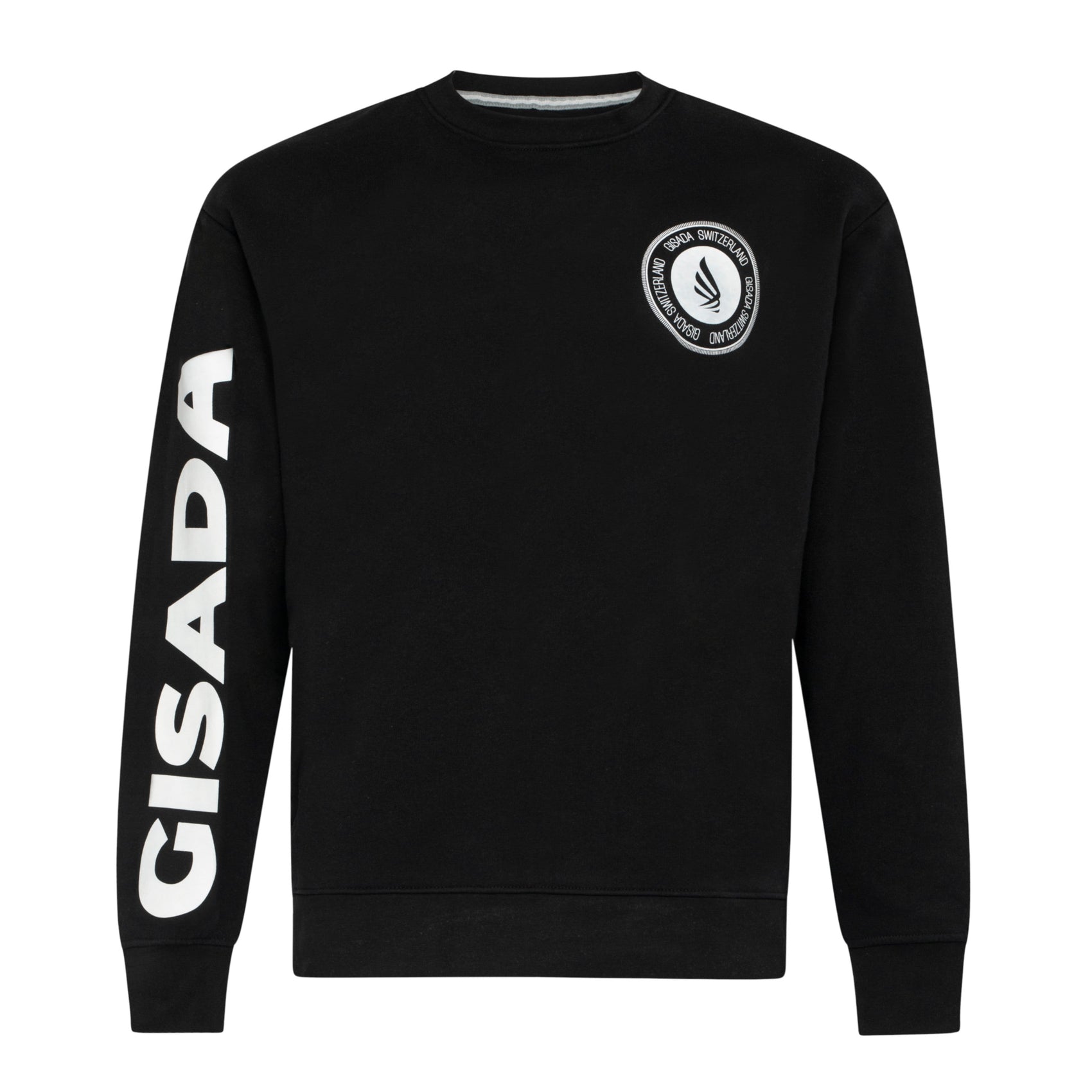 Regular Fit Sweatshirt in Midweight Cotton with Silicon Print - Gisada.com