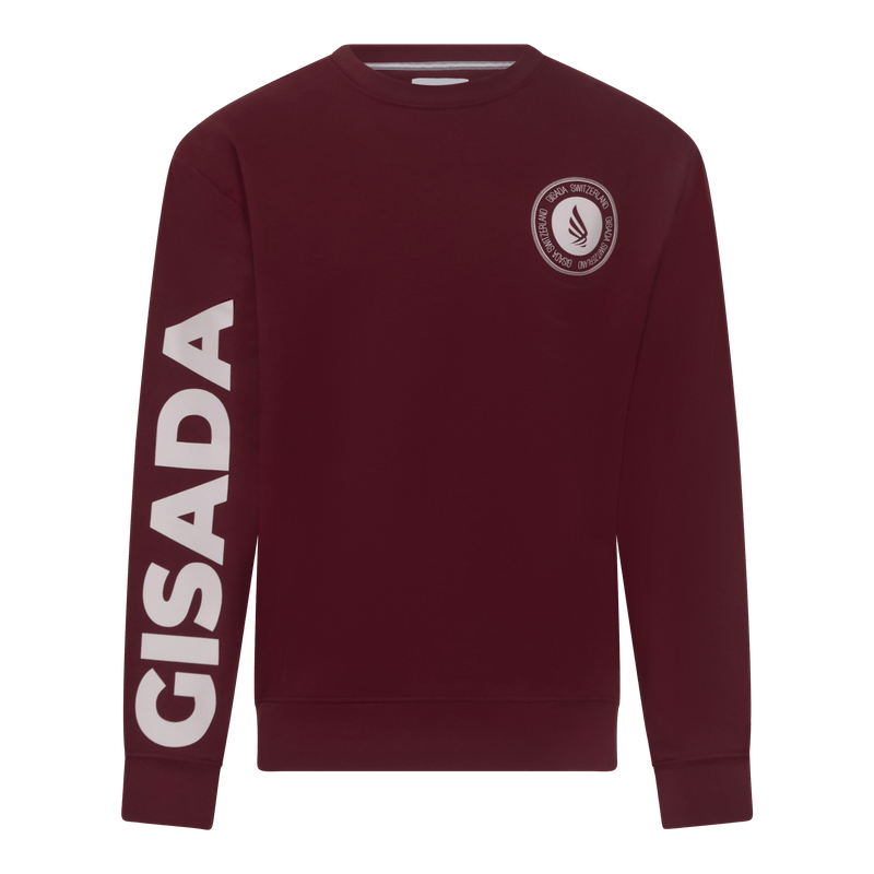 Regular Fit Sweatshirt in Midweight Cotton with Silicon Print - Gisada.com