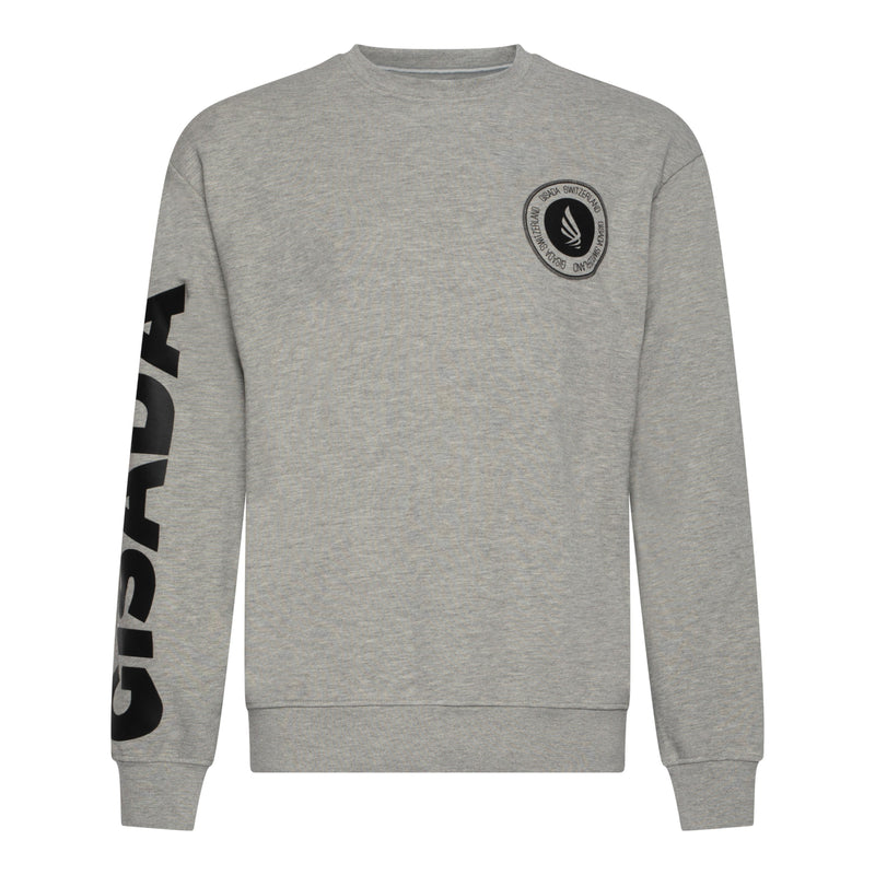 Regular Fit Sweatshirt in Midweight Cotton with Silicon Print - Gisada.com