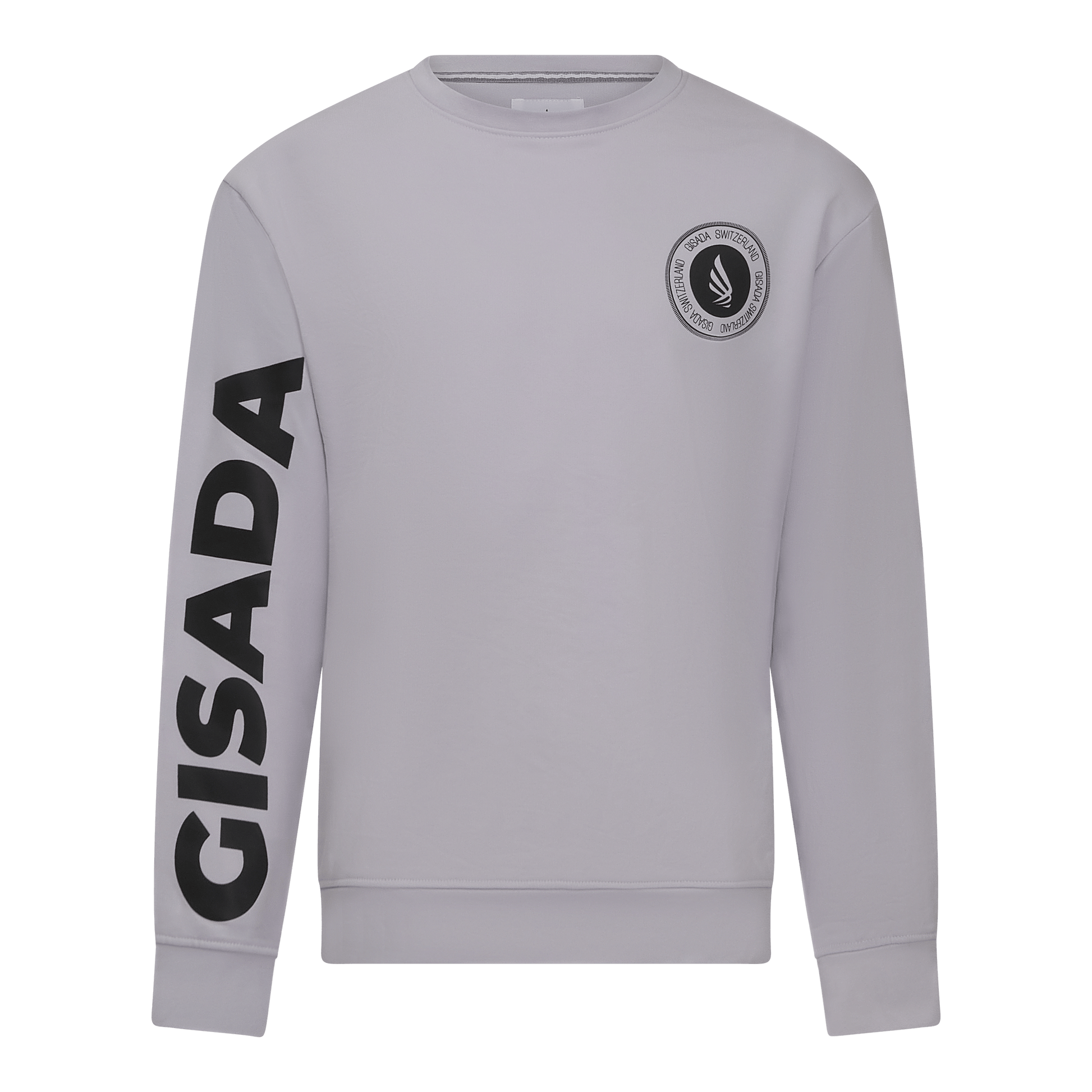 Regular Fit Sweatshirt in Midweight Cotton with Silicon Print - Gisada.com