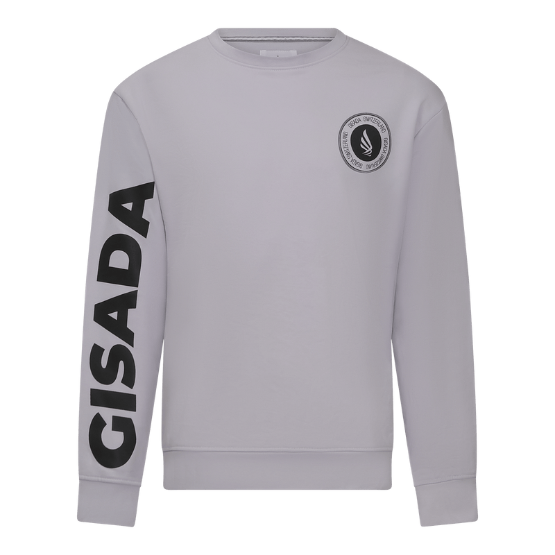 Regular Fit Sweatshirt in Midweight Cotton with Silicon Print - Gisada.com