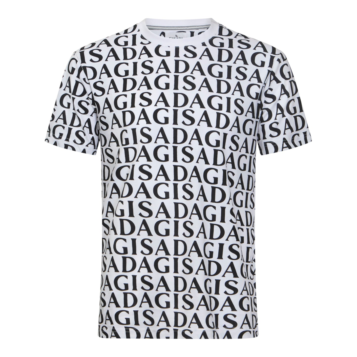 Regular Fit T-Shirt in Jersey Cotton Allover Print - Gisada.com