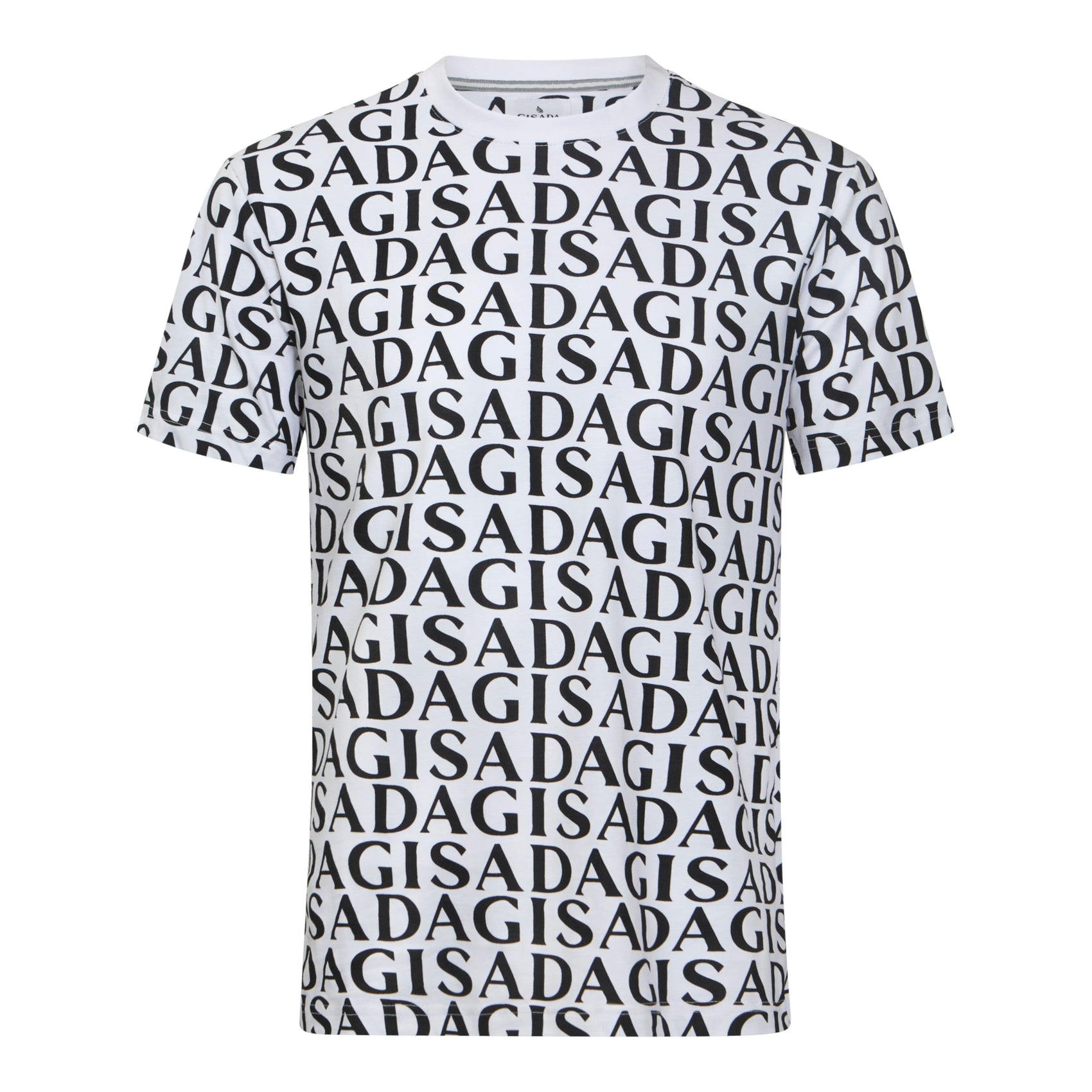Regular Fit T-Shirt in Jersey Cotton Allover Print - Gisada.com