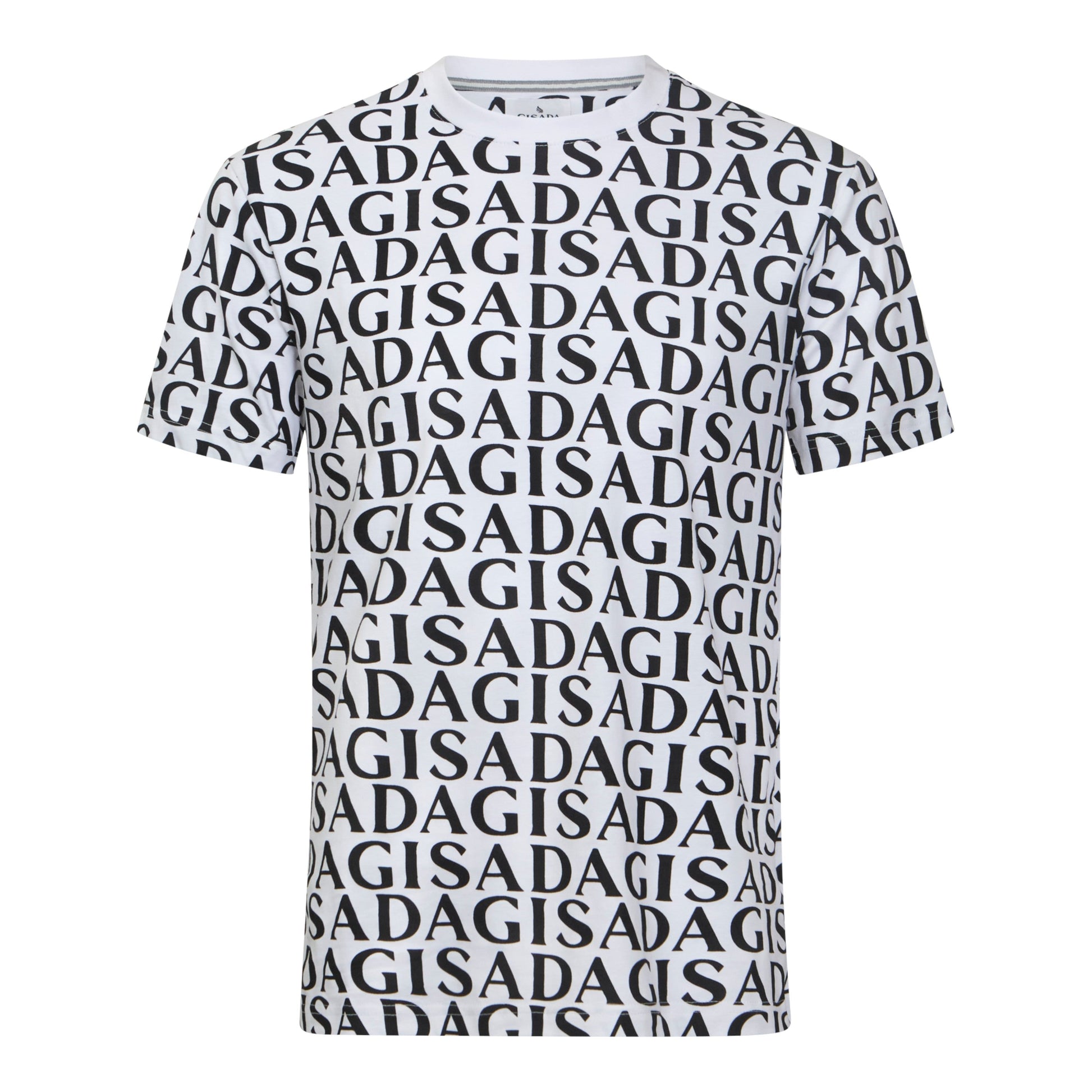 Regular Fit T-Shirt in Jersey Cotton Allover Print - Gisada.com