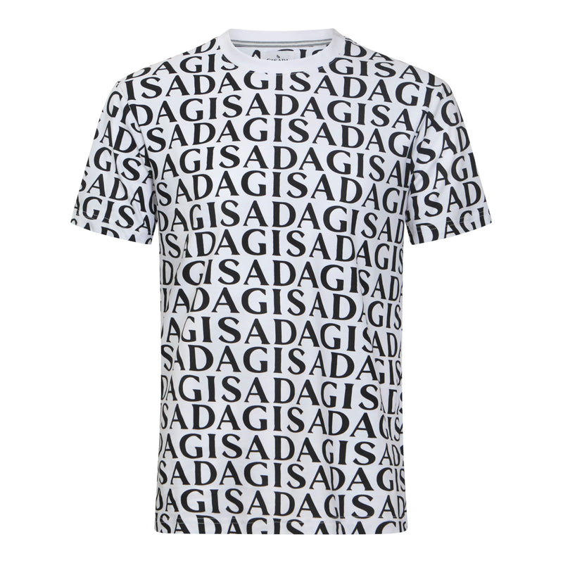 Regular Fit T-Shirt in Jersey Cotton Allover Print - Gisada.com