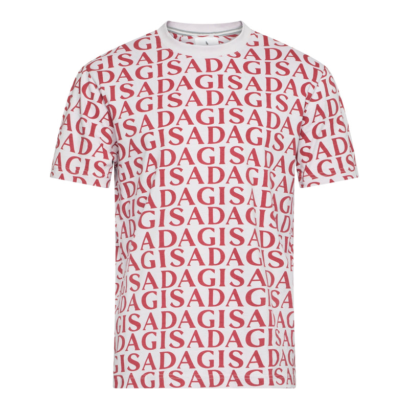 Regular Fit T-Shirt in Jersey Cotton Allover Print - Gisada.com