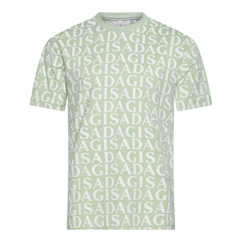 Regular Fit T-Shirt in Jersey Cotton Allover Print - Gisada.com