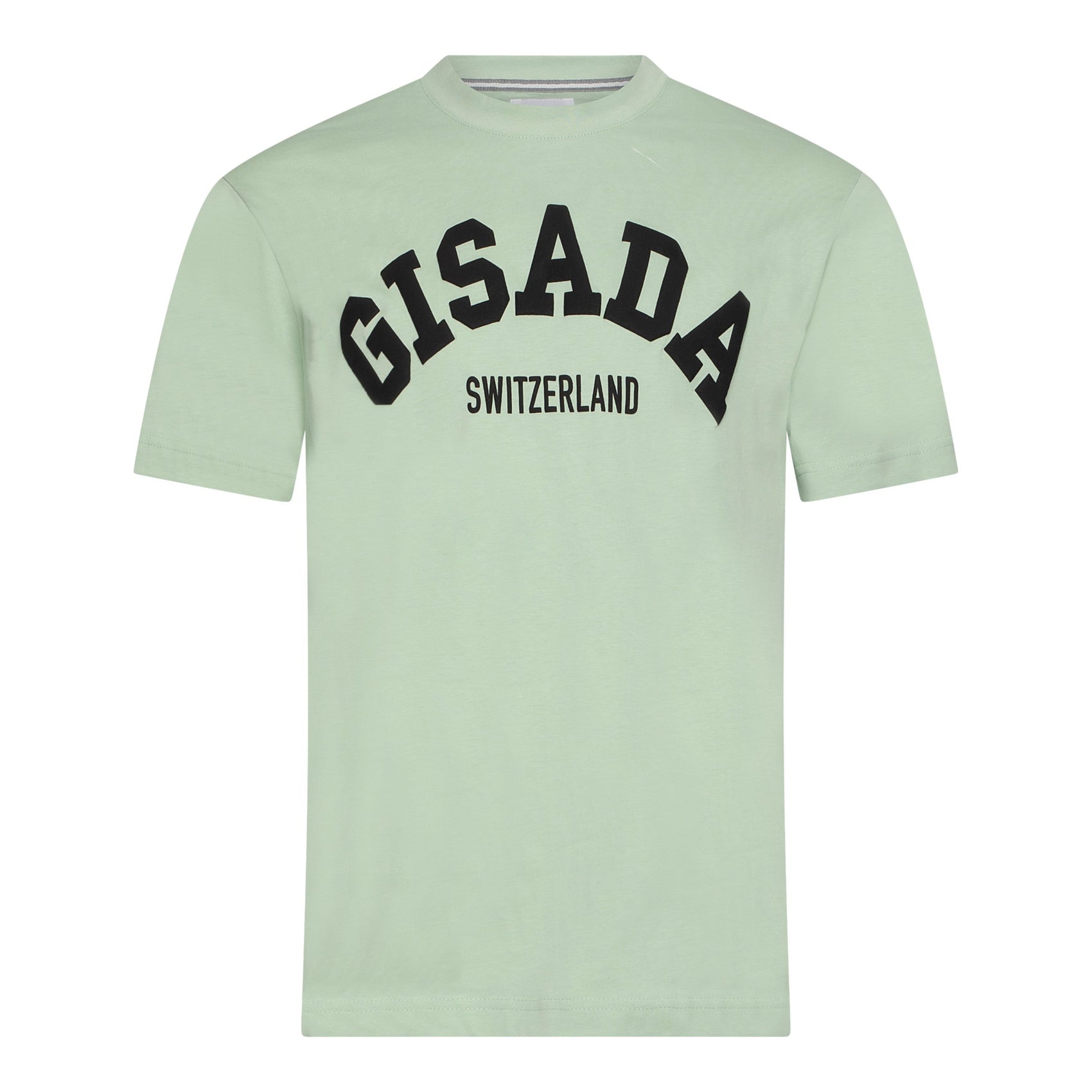 Regular Fit T-Shirt in Jersey Cotton with College Puff Print - Gisada.com