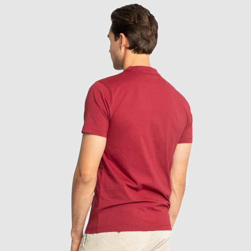 Regular Fit T-Shirt in Jersey Cotton with College Puff Print - Gisada.com
