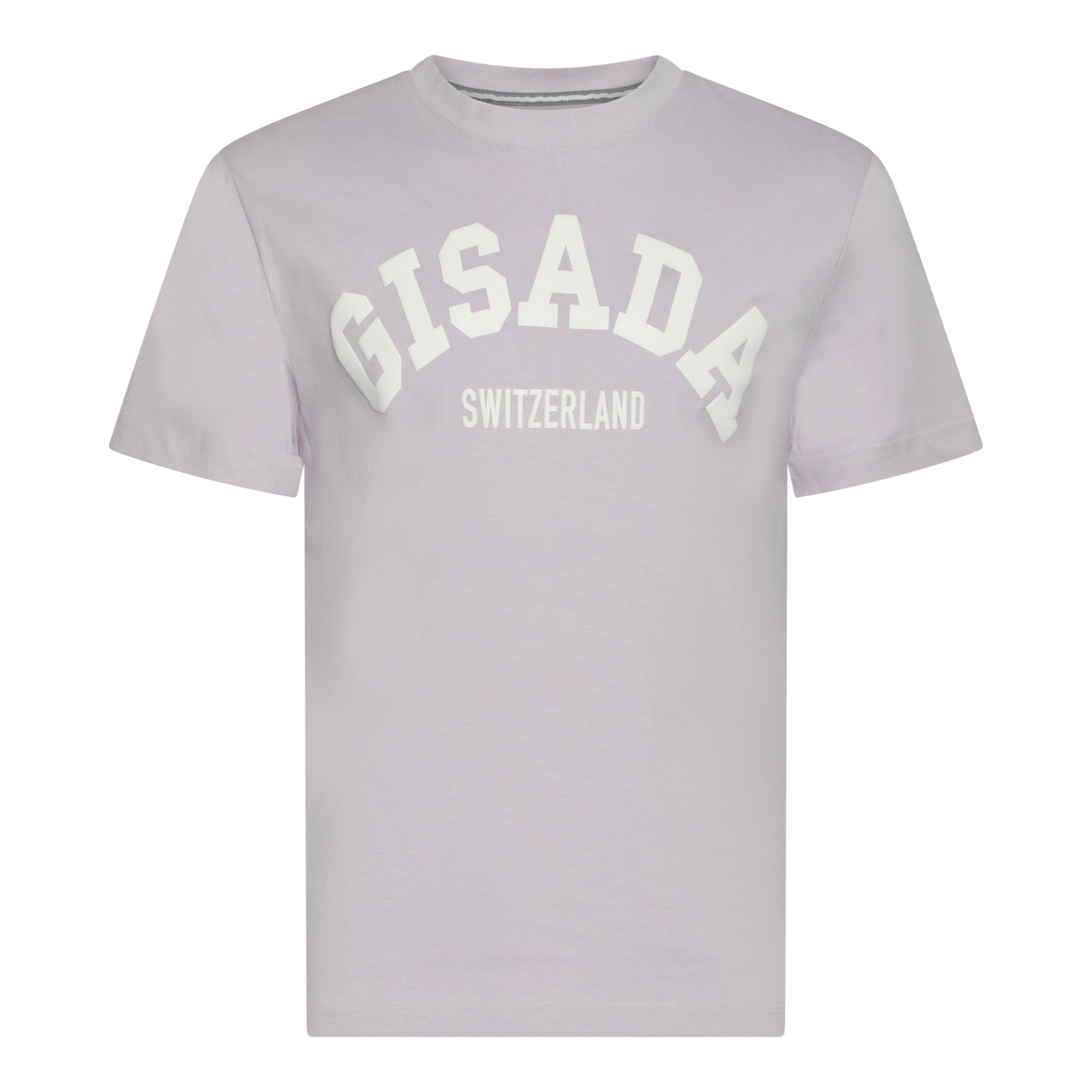 Regular Fit T-Shirt in Jersey Cotton with College Puff Print - Gisada.com