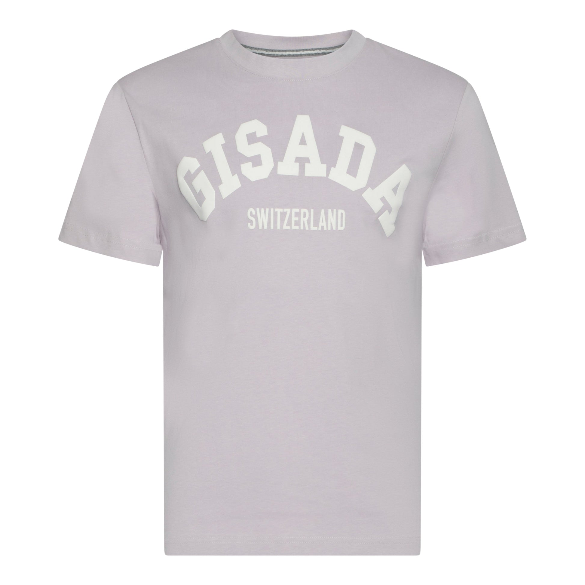 Regular Fit T-Shirt in Jersey Cotton with College Puff Print - Gisada.com