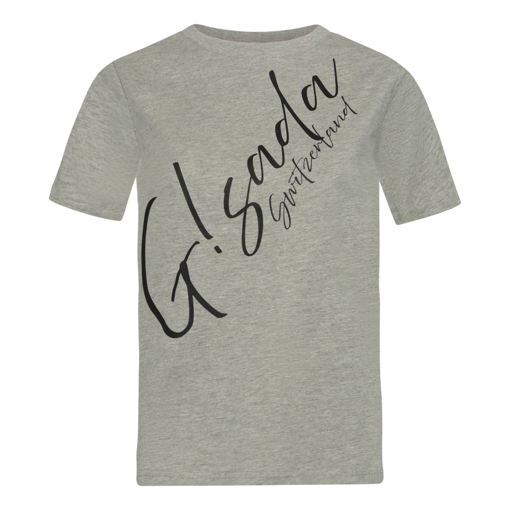 Regular Fit T-Shirt in Jersey Cotton with Cursive Silicon Print - Gisada.com