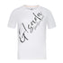 Regular Fit T-Shirt in Jersey Cotton with Cursive Silicon Print - Gisada.com