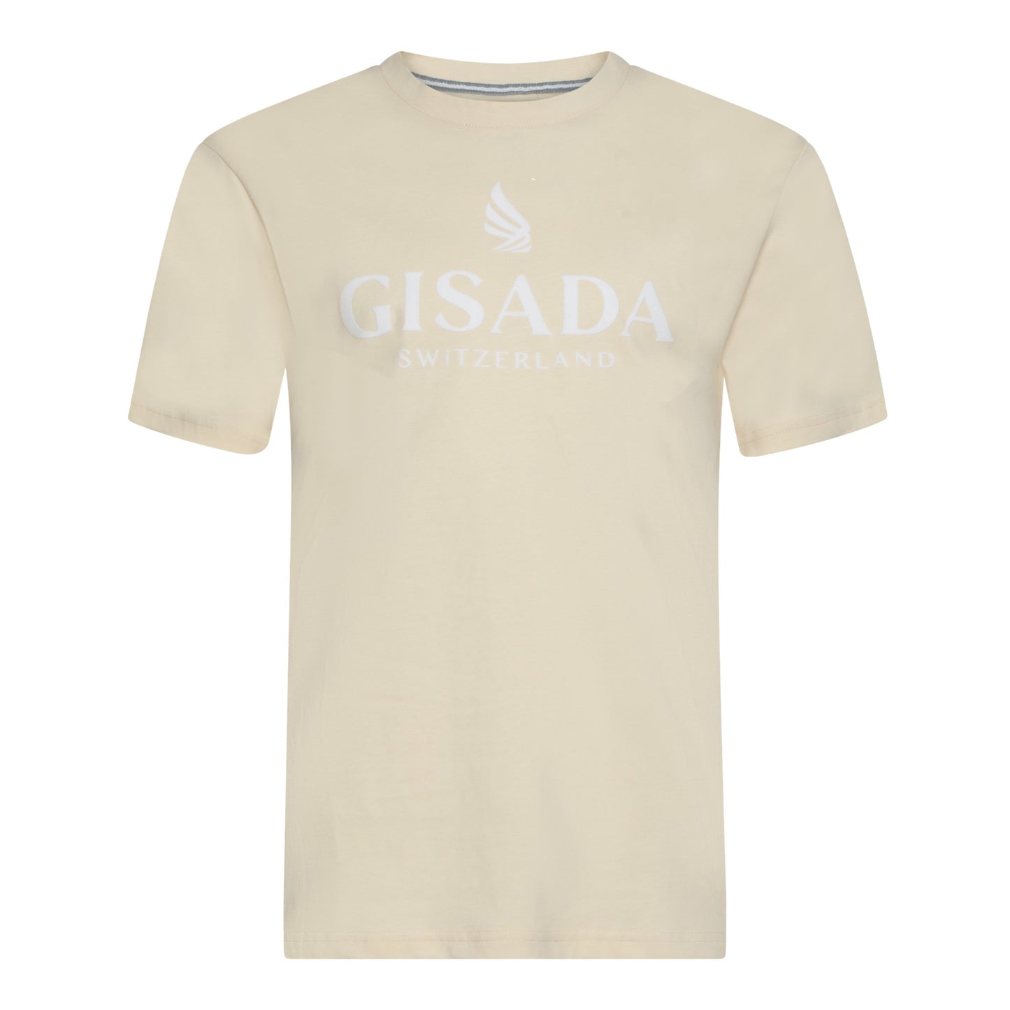 Regular Fit T-Shirt in Jersey Cotton with Flock Logo - Gisada.com