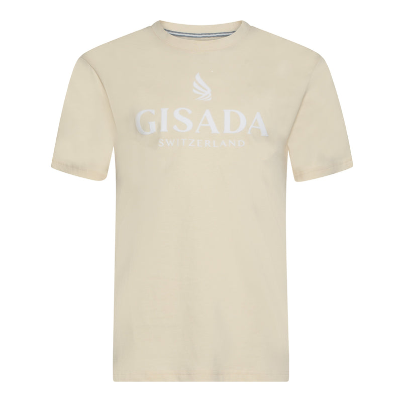 Regular Fit T-Shirt in Jersey Cotton with Flock Logo - Gisada.com