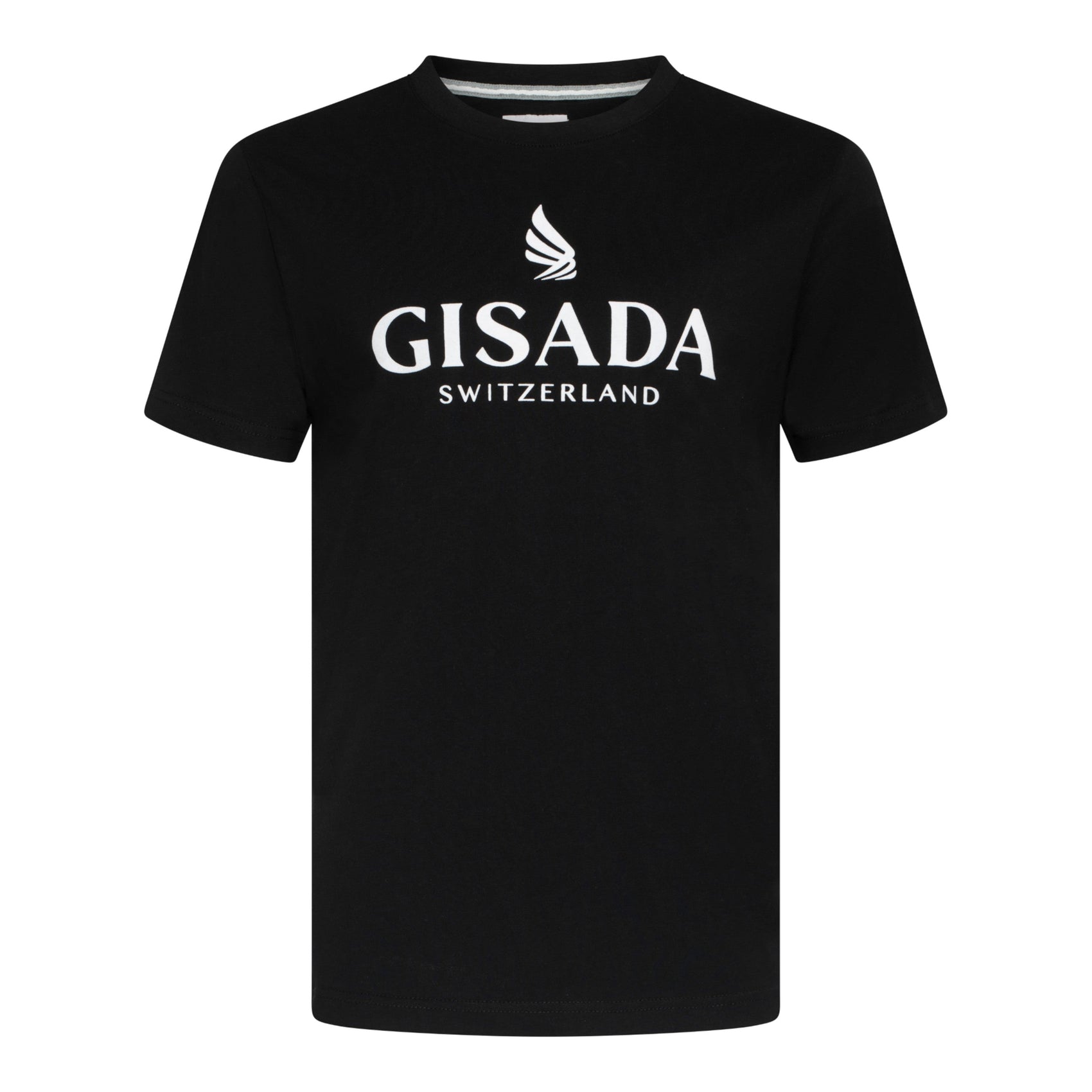 Regular Fit T-Shirt in Jersey Cotton with Flock Logo - Gisada.com