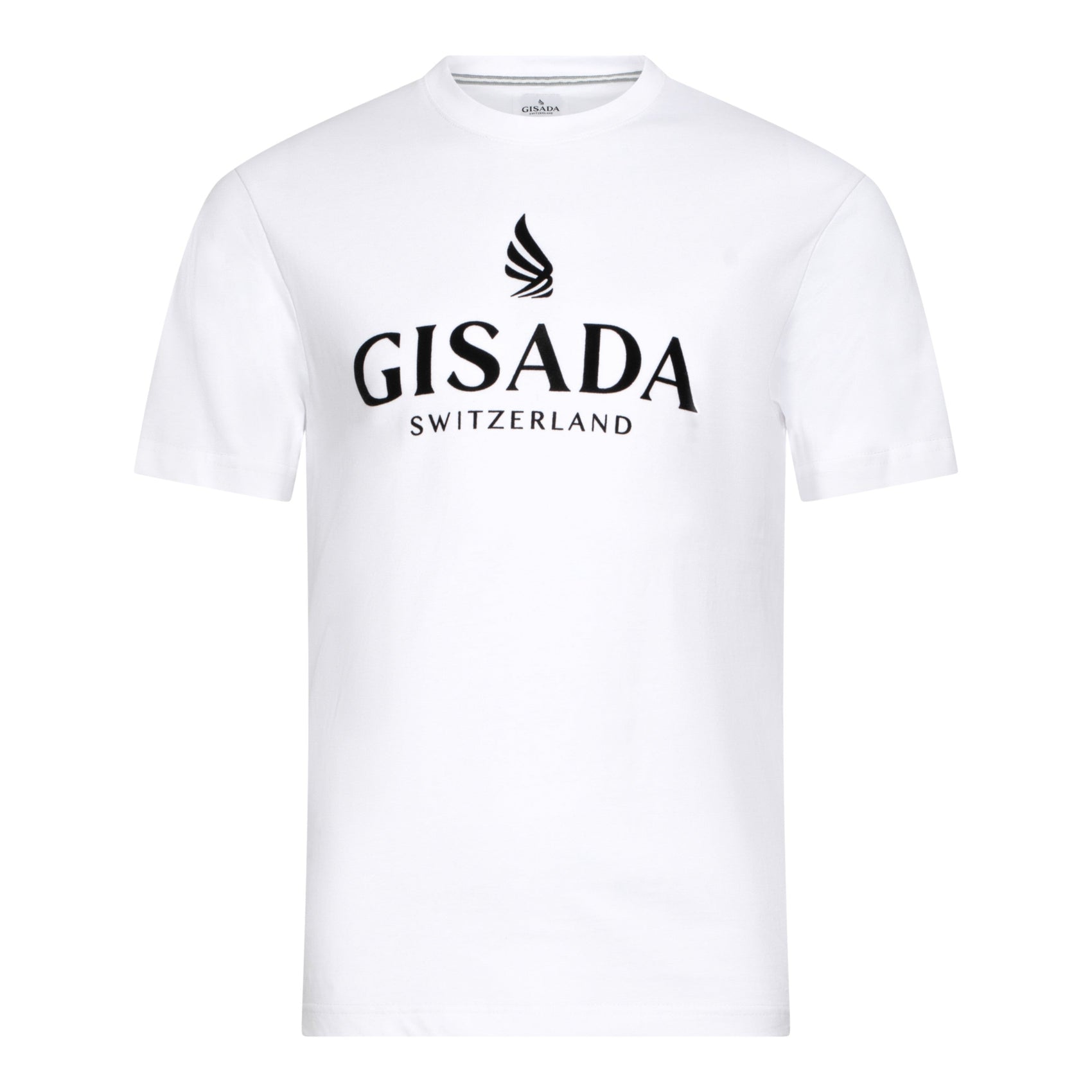 Regular Fit T-Shirt in Jersey Cotton with Flock Logo - Gisada.com
